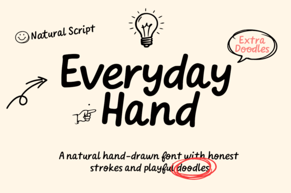 Everyday Hand: The Natural Handwritten Font for Authentic Design