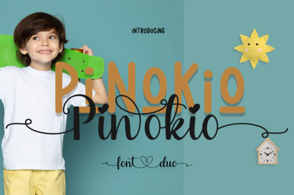 Pinokio: The Elegant Duo Font for Modern Design