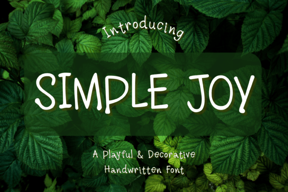 Simplejoy: A Playful Handwritten Font for Modern Design