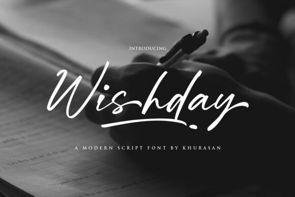 Wishday: A Modern Handwritten Script for Authentic Design
